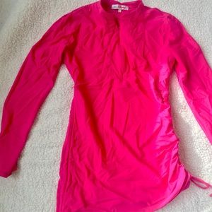 Ili shop 1/4 zip swim shirt with adjustable sides